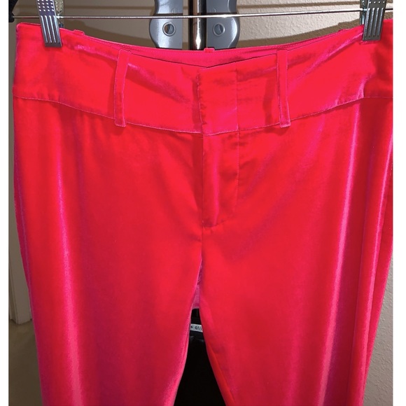 Alice & Olivia Stacey Velvet Slim Ankle Pants - Picture 9 of 16